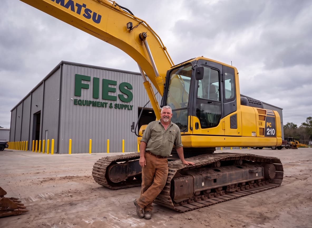 Hank Morrison with Komatsu PC210 Excavator