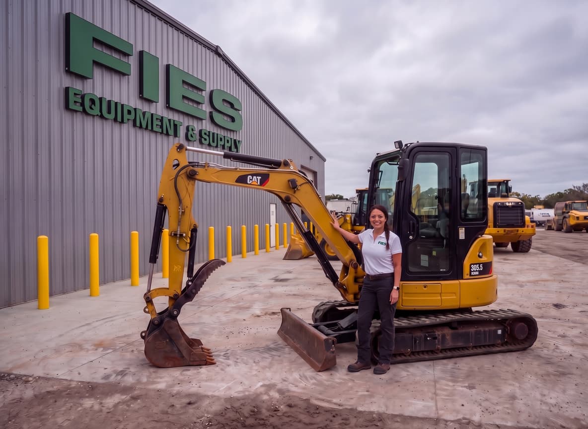 Maria Santos with CAT 305.5 Mini Excavator